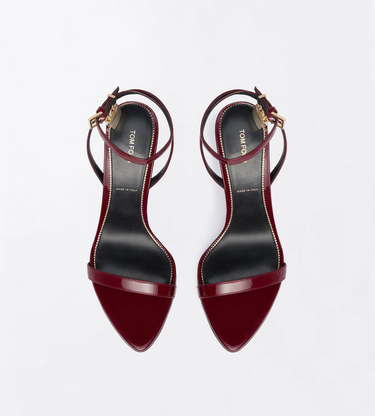 Tom Ford Patent Leather Padlock Pointy Naked Sandal
