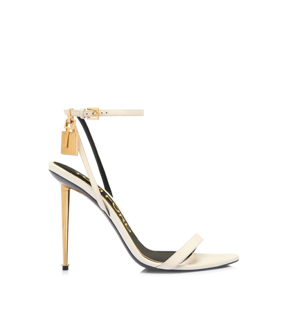 Tom Ford Shiny Leather Padlock Pointy Naked Sandal