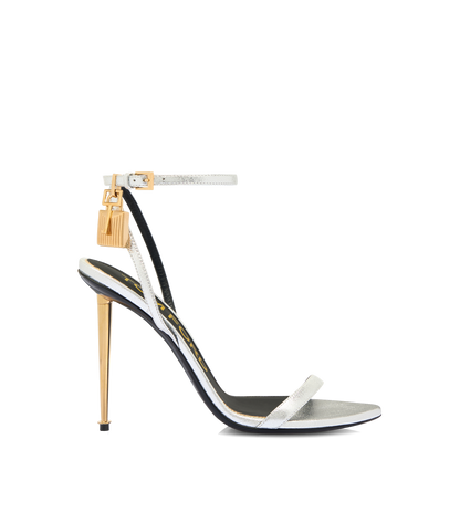 Tom Ford Laminated Nappa Leather Padlock Pointy Naked Sandal