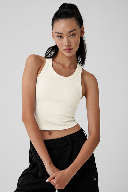 Alo Yoga Women'S Goddess Ribbed Go-To Tank