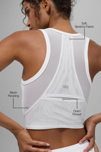 Alo Yoga Women'S Mesh Front Runner Tank