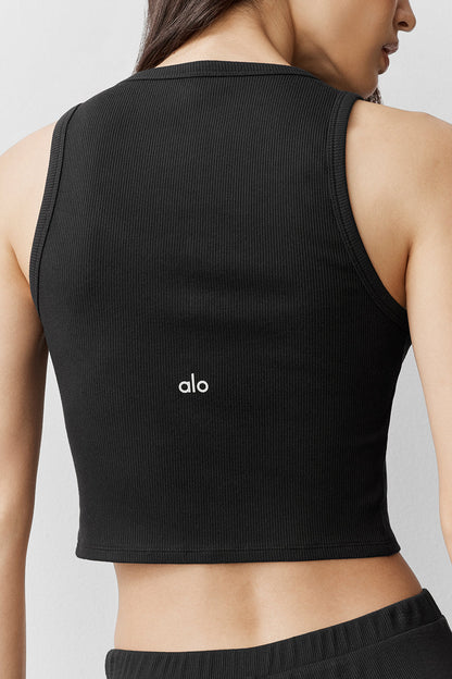 Alo Yoga Women'S Ribbed Modal Henley Tank