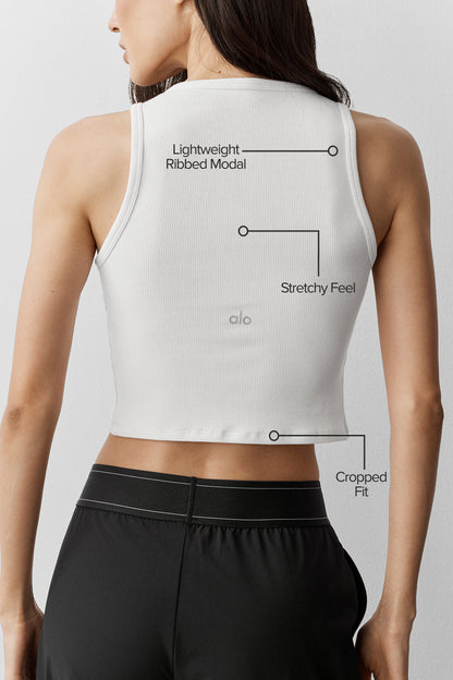 Alo Yoga Women'S Ribbed Modal Henley Tank