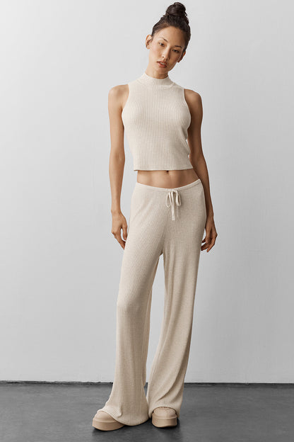 Alo Yoga Women'S Sweater Knit Unwind Sleeveless Top