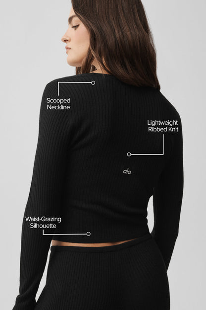 Alo Yoga Women'S Sweater Knit Unwind Long Sleeve