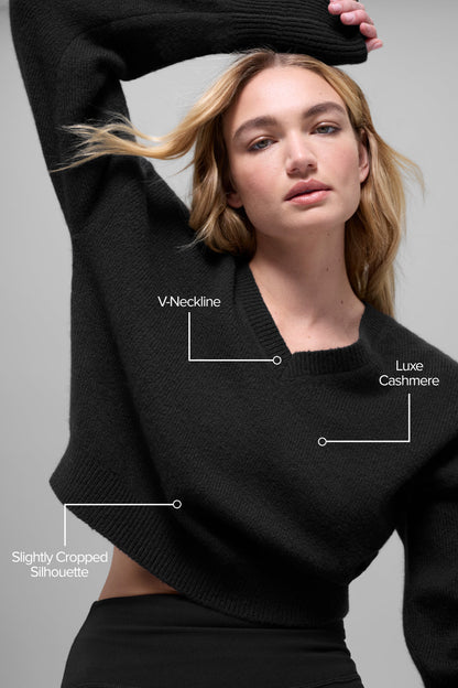 Alo Yoga Women'S Wool Cashmere New Class V-Neck Sweater