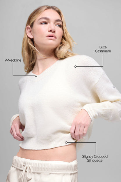 Alo Yoga Women'S Wool Cashmere New Class V-Neck Sweater