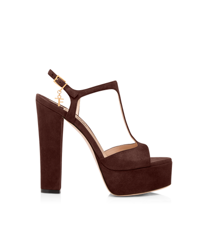 Tom Ford Suede Leather Angelina Platform Sandal