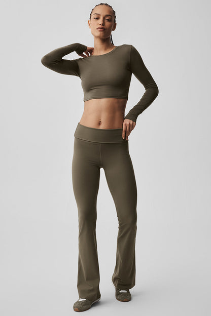Alo Yoga Women'S Alosoft Crop Finesse Long Sleeve
