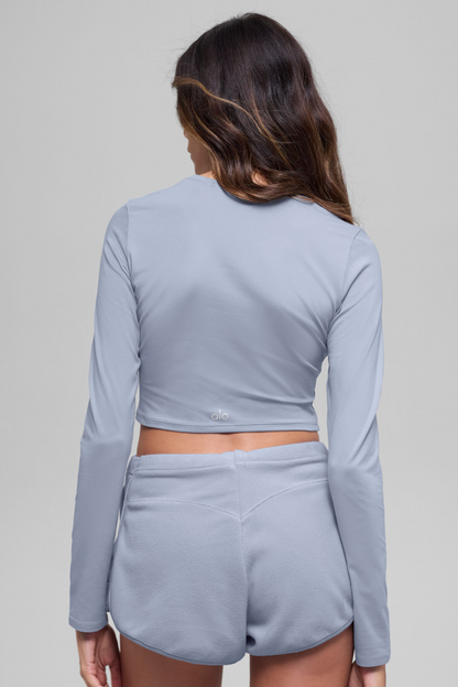 Alo Yoga Women'S Alosoft Crop Finesse Long Sleeve