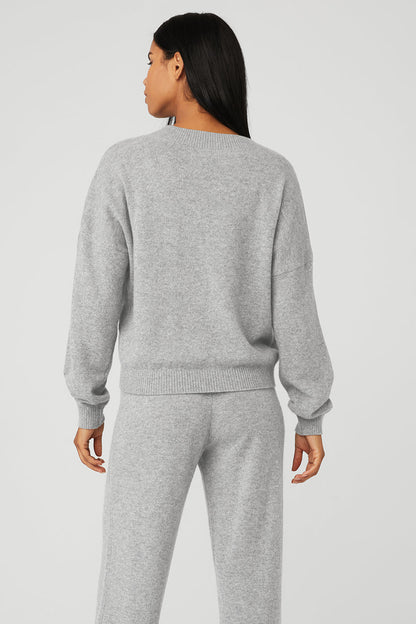 Alo Yoga Women'S Cashmere Jet Set V-Neck Pullover