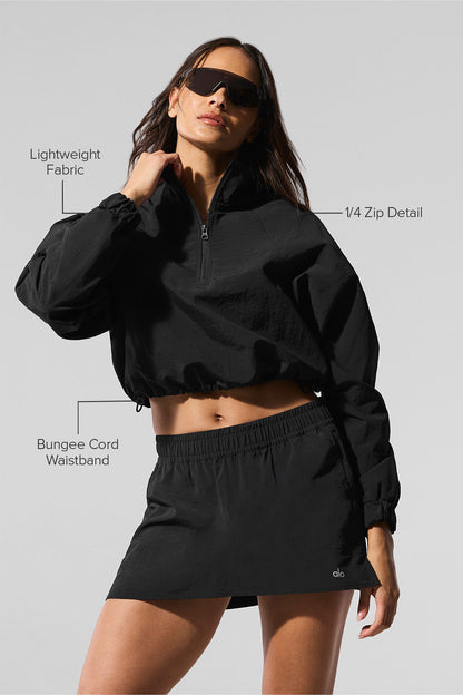Alo Yoga Women'S Cropped 1/4 Zip Alumni Pullover