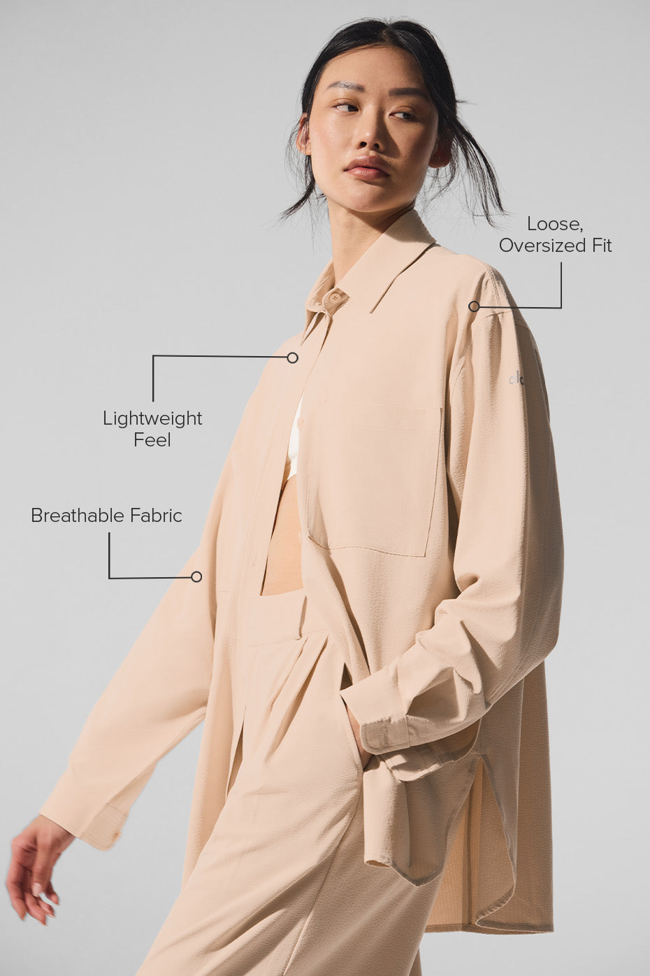 Alo Yoga Women'S Dreamscape Button Down Long India | Kicks Machine