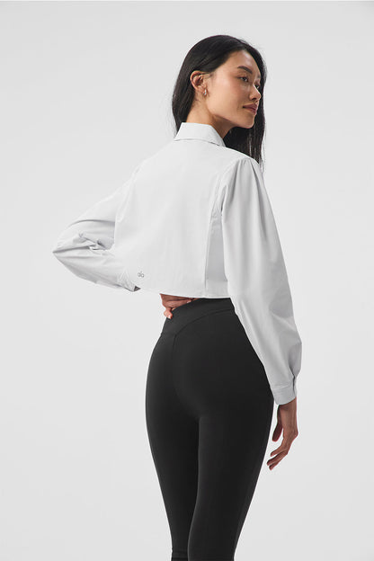 Alo Yoga Women'S Cropped Take Me Out Button Up