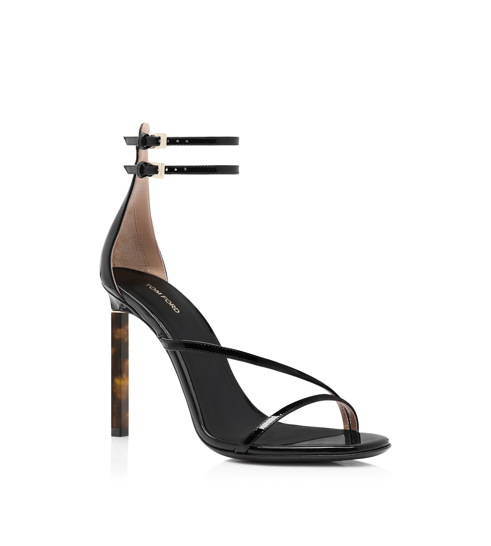 Tom Ford Patent Leather Ankle Strap Sandal