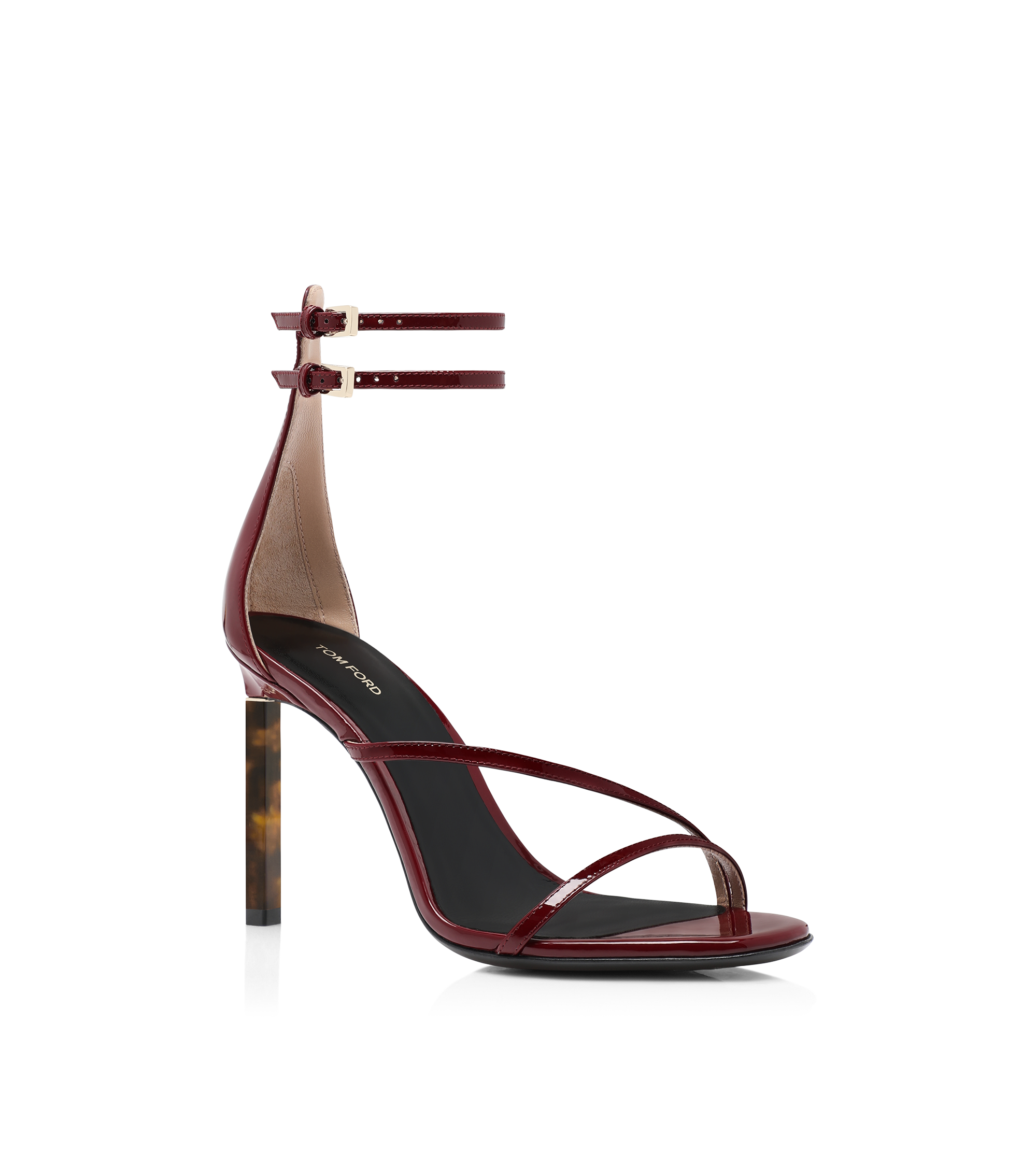 Tom Ford Patent Leather Ankle Strap Sandal
