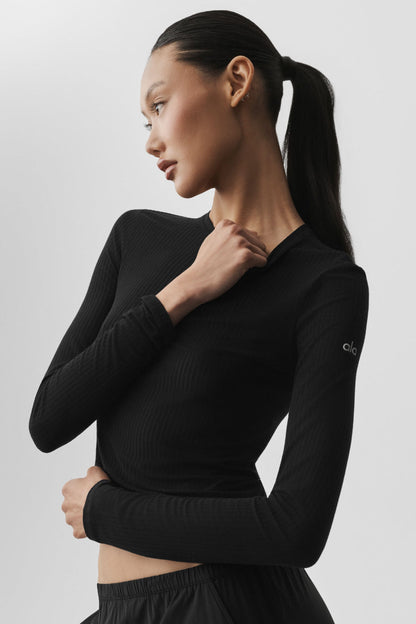 Alo Yoga Women'S Ribbed Sea Coast Long Sleeve