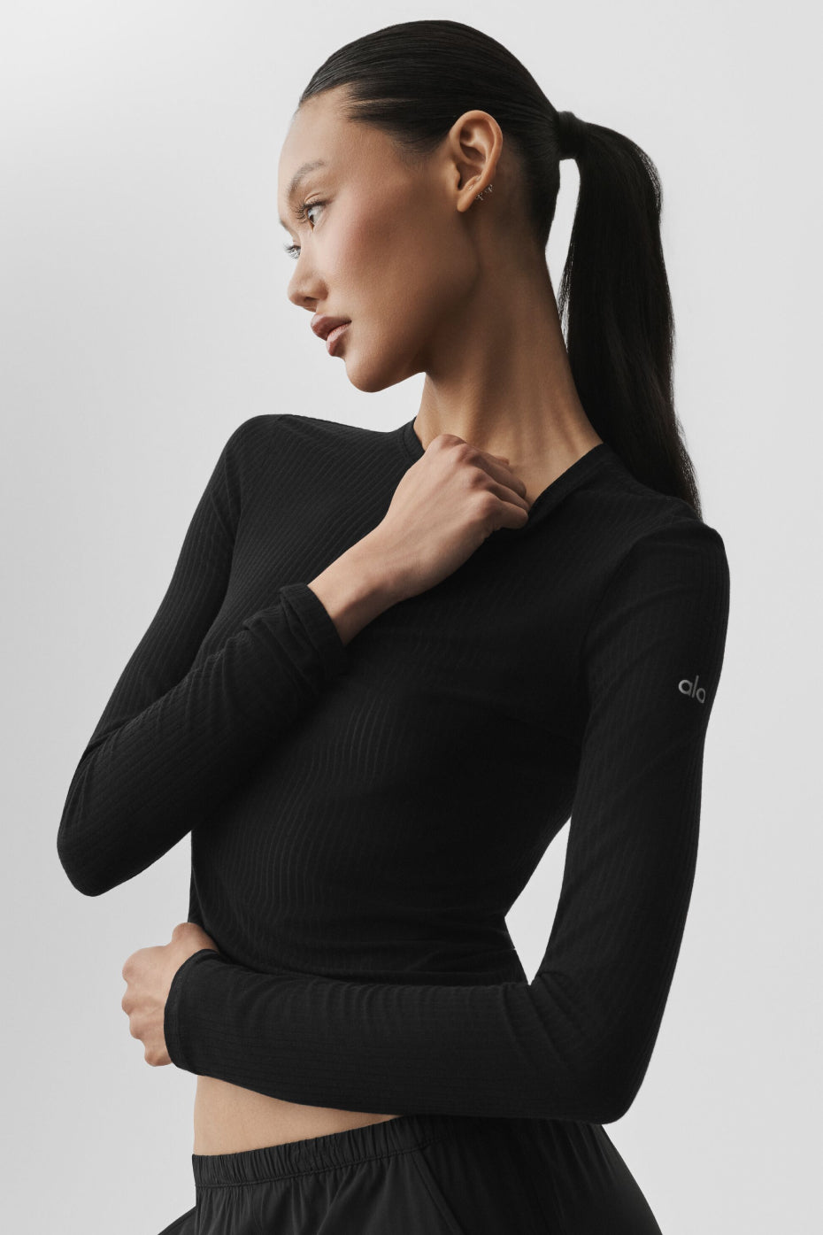 Alo Yoga Women'S Ribbed Sea Coast Long Sleeve