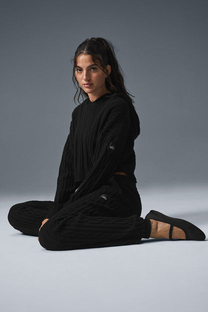 Alo Yoga Women'S Cable Knit Winter Bliss Hoodie