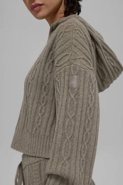 Alo Yoga Women'S Cable Knit Winter Bliss Hoodie