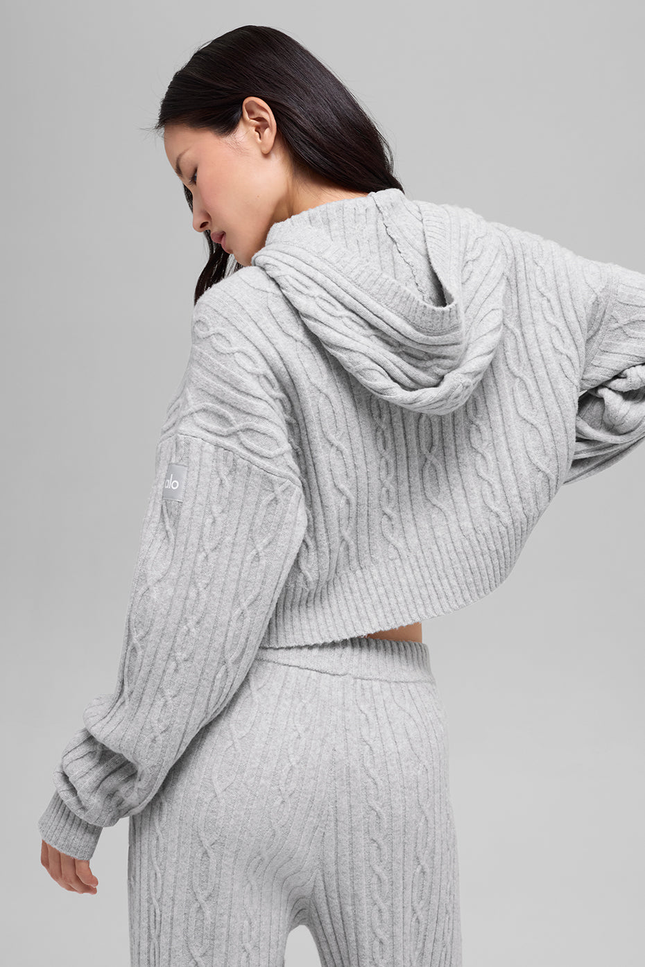 Alo Yoga Women'S Cable Knit Winter Bliss Hoodie