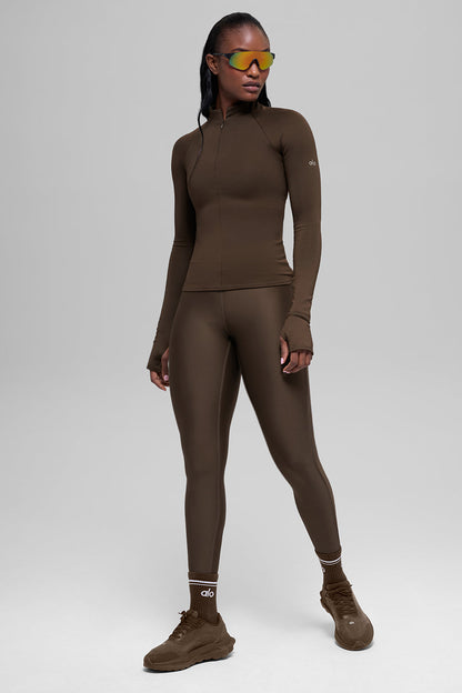 Alo Yoga Women'S Airlift Winter Warm 1/4 Zip Long Sleeve