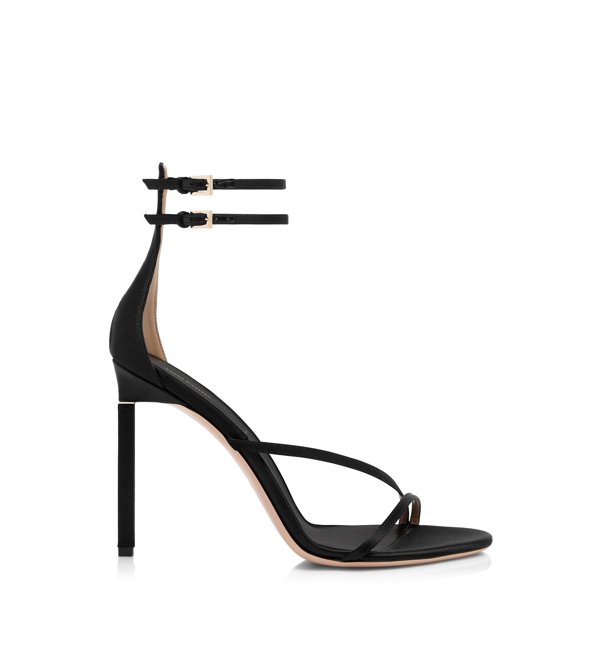 Tom Ford Satin T Ankle Strap Sandal