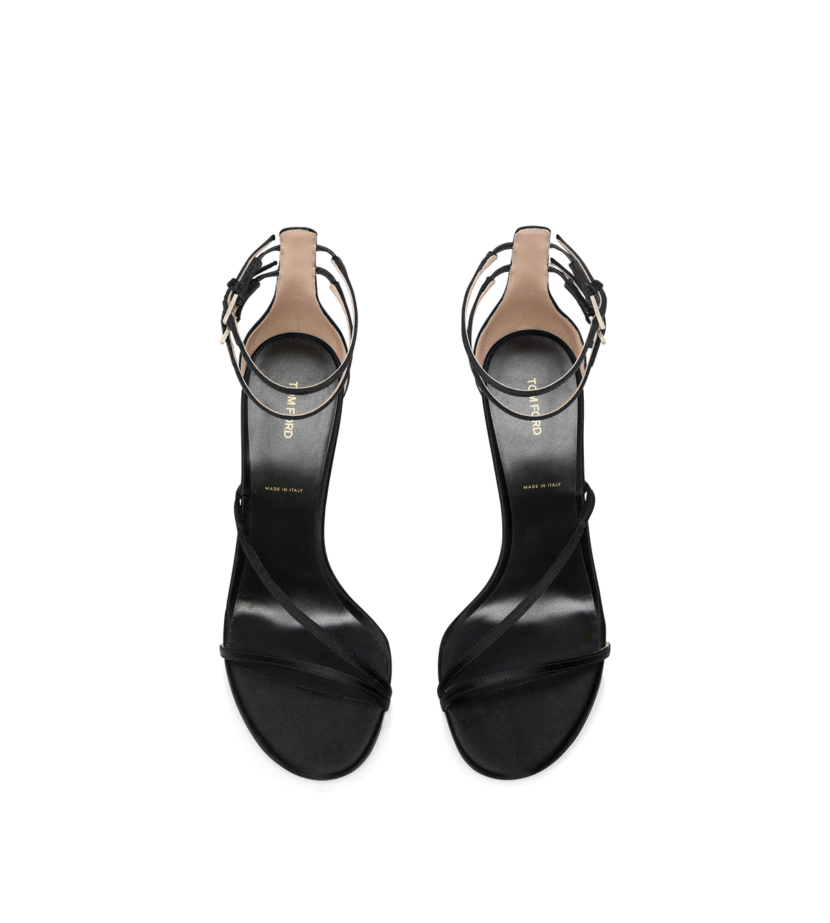 Tom Ford Satin T Ankle Strap Sandal