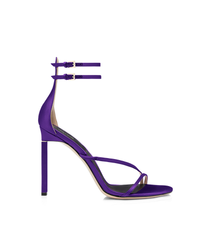 Tom Ford Satin T Ankle Strap Sandal