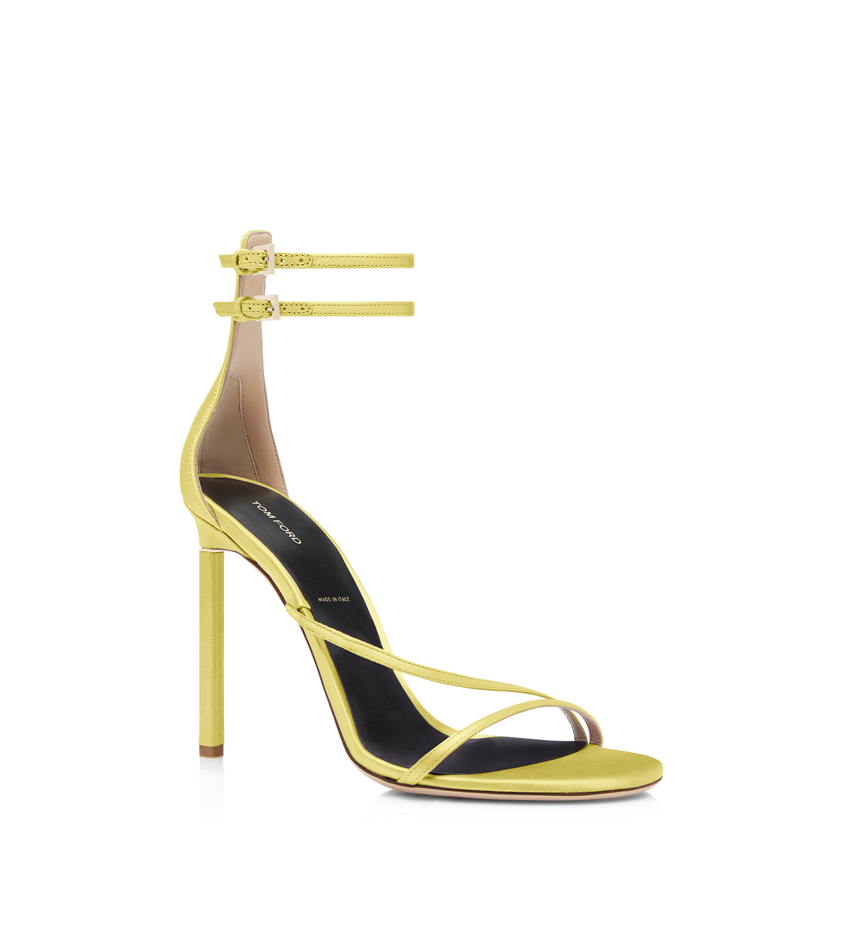 Tom Ford Satin T Ankle Strap Sandal