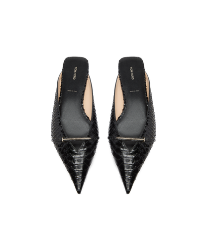 Tom Ford Semi Shiny Printed Python Julianne Mule