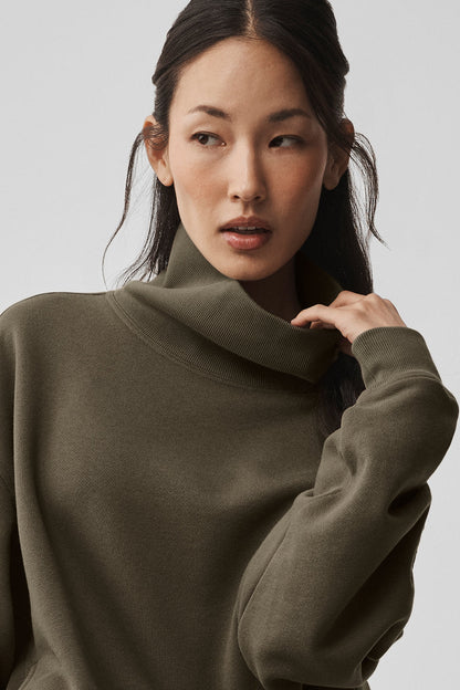 Alo Yoga Women'S Hazy Mock Neck Pullover