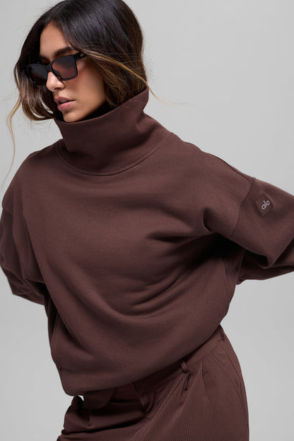 Alo Yoga Women'S Hazy Mock Neck Pullover