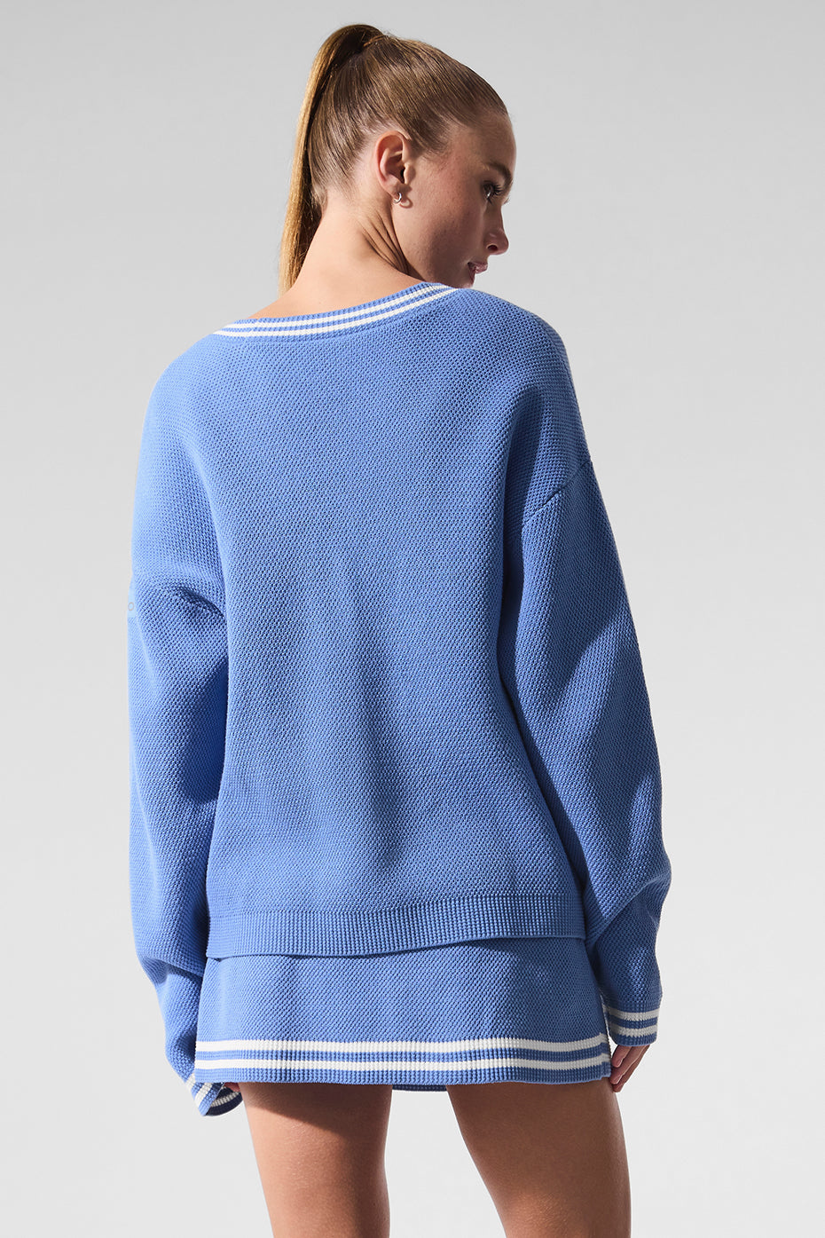 Alo Yoga Women'S Tennis Club Sweater Knit Cardigan