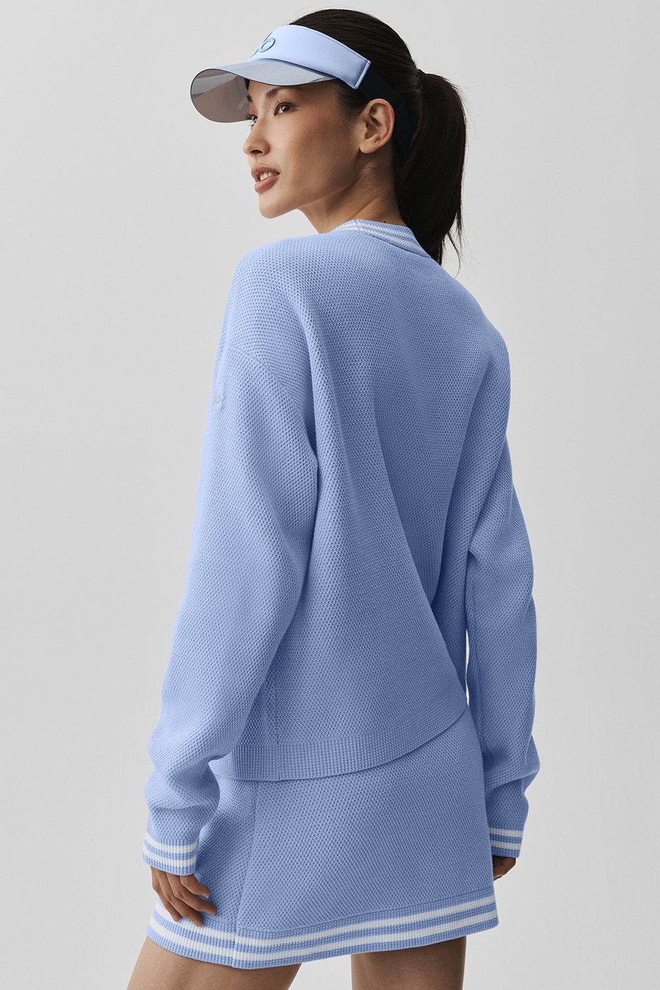 Alo Yoga Women'S Tennis Club Sweater Knit Cardigan