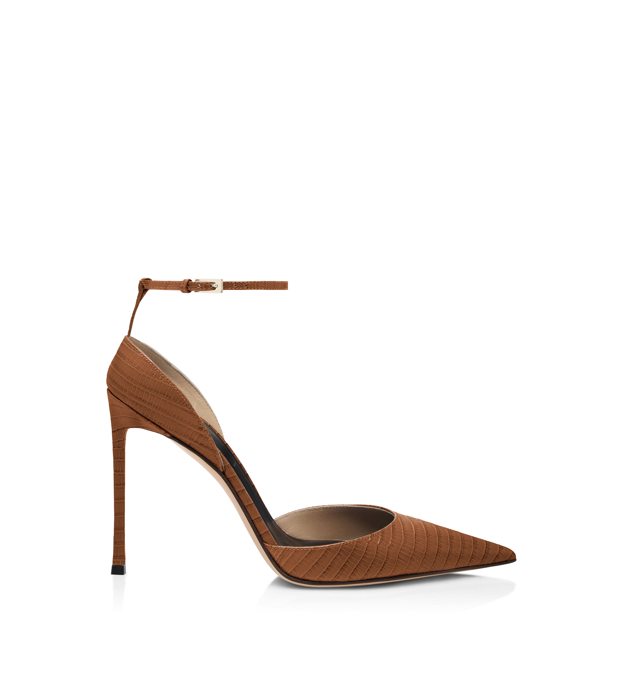 Tom Ford Tejus-Effect Printed Leather Vertigo Ankle Strap Pump
