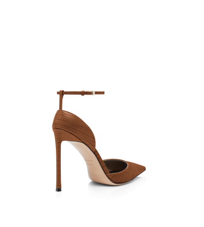 Tom Ford Tejus-Effect Printed Leather Vertigo Ankle Strap Pump