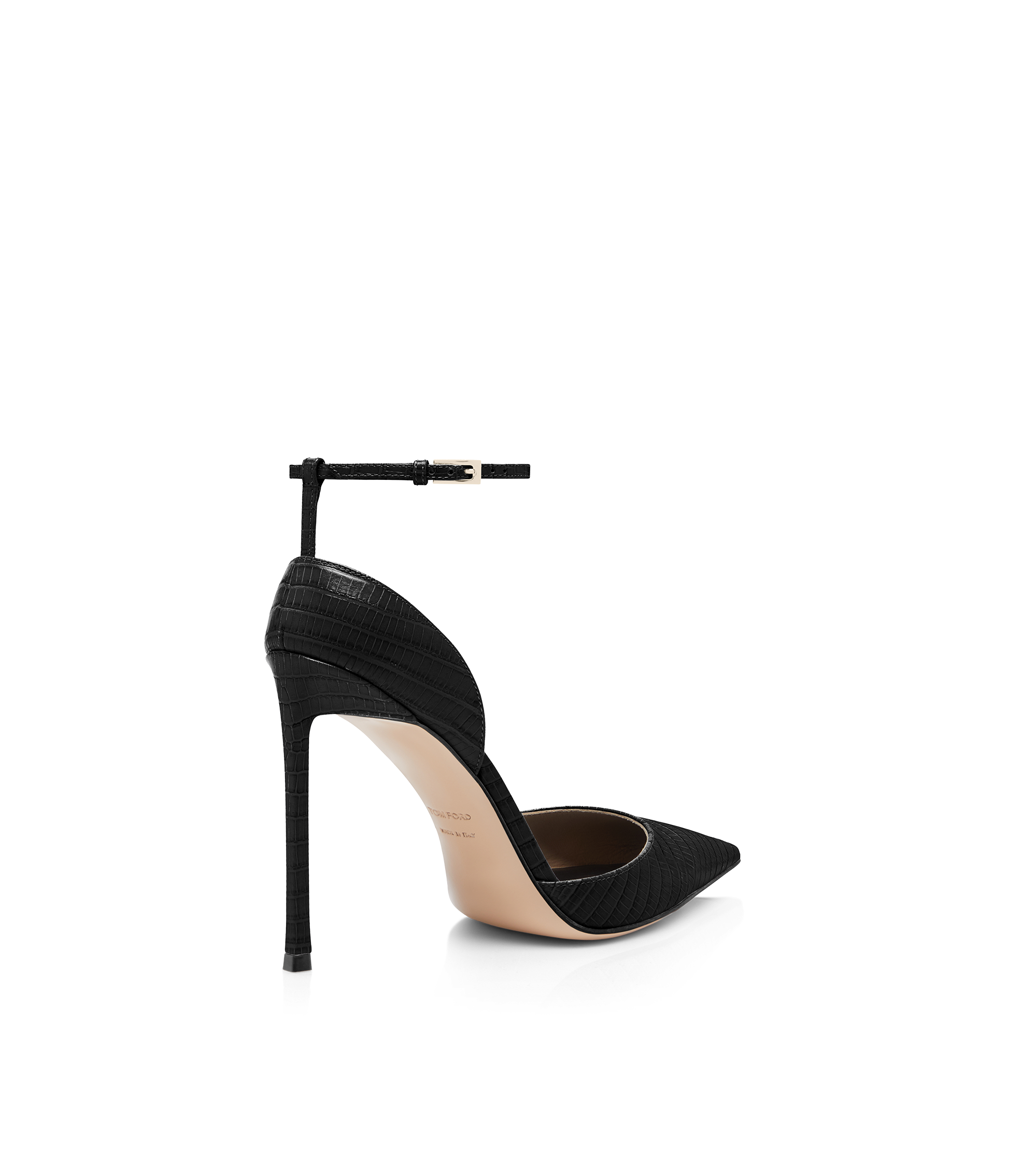 Tom Ford Tejus-Effect Printed Leather Vertigo Ankle Strap Pump
