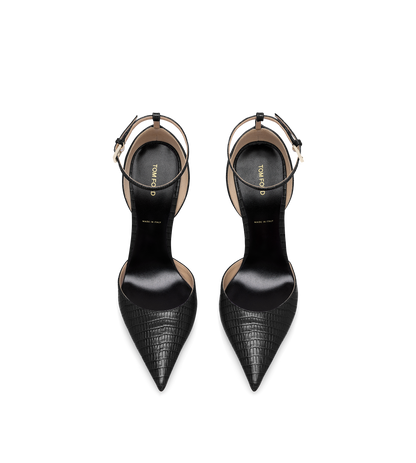 Tom Ford Tejus-Effect Printed Leather Vertigo Ankle Strap Pump