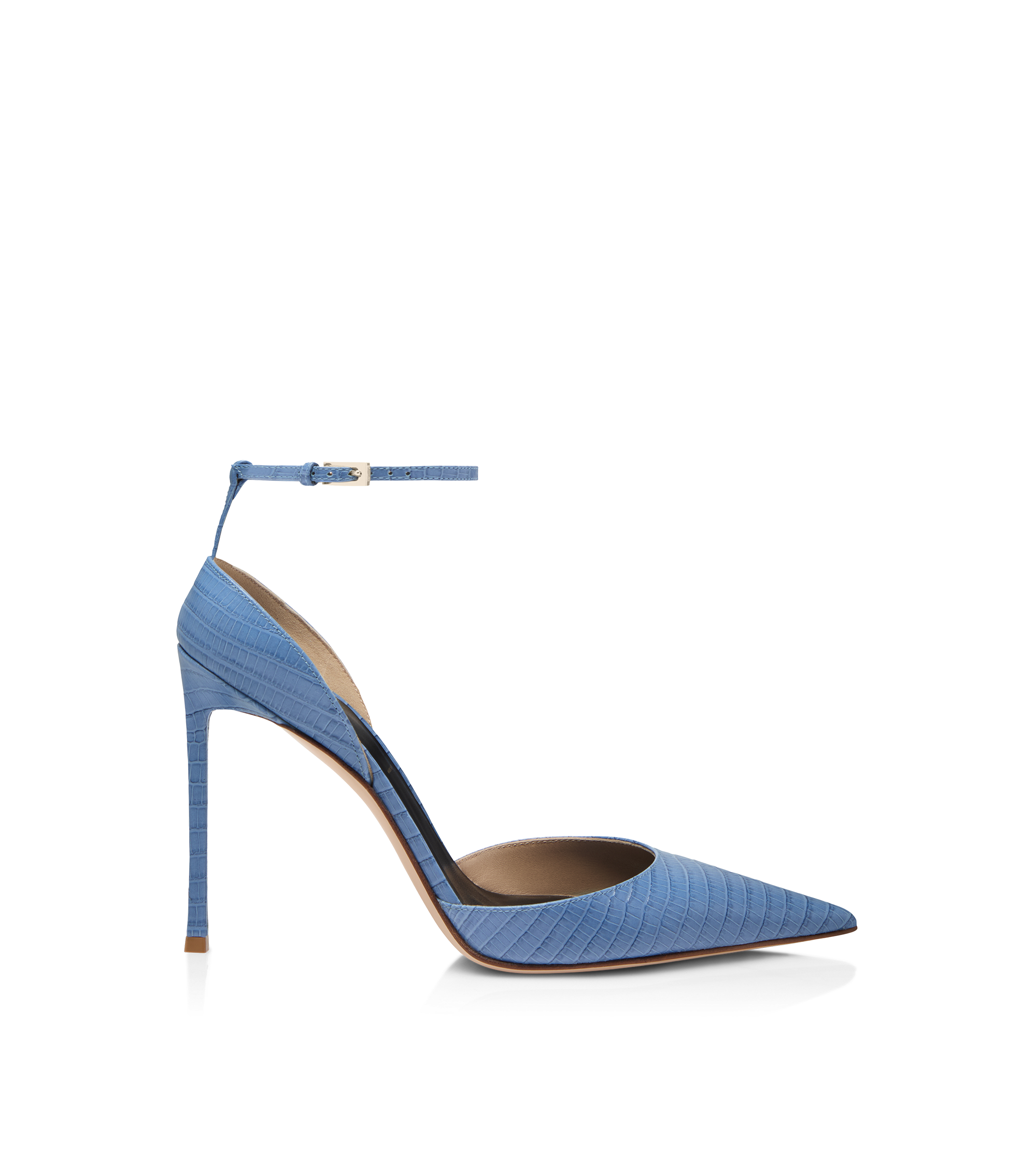 Tom Ford Tejus-Effect Printed Leather Vertigo Ankle Strap Pump
