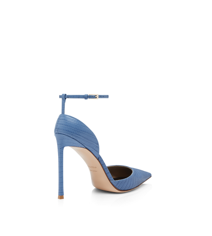 Tom Ford Tejus-Effect Printed Leather Vertigo Ankle Strap Pump
