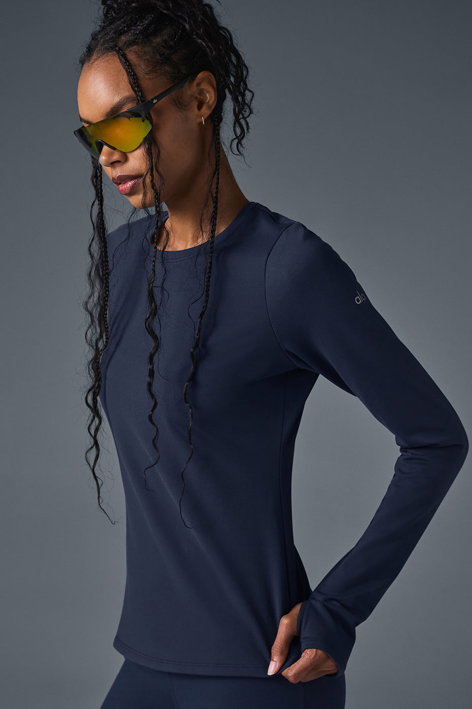 Alo Yoga Women'S Airbrush Winter Warm Nocturne Long Sleeve