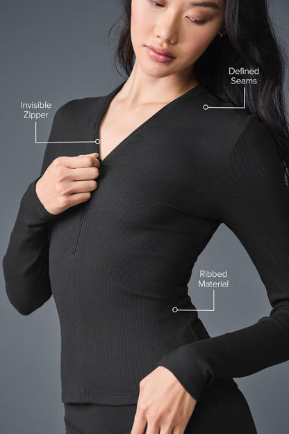 Alo Yoga Women'S Ribbed Mesmerize Long Sleeve