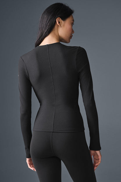 Alo Yoga Women'S Ribbed Mesmerize Long Sleeve