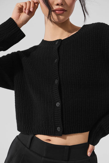 Alo Yoga Women'S Cashmere Plush Waffle Cardigan