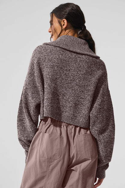 Alo Yoga Marl Sweater 1/4 Zip Pullover