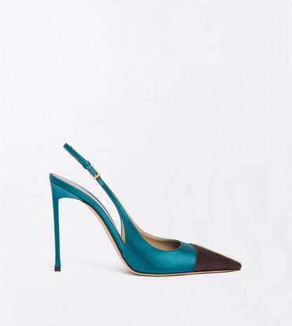 Tom Ford Satin and Crystal Stones Thea Slingback
