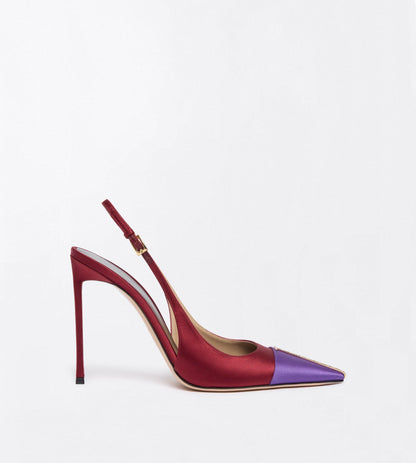 Tom Ford Satin and Crystal Stones Thea Slingback