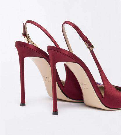 Tom Ford Satin and Crystal Stones Thea Slingback