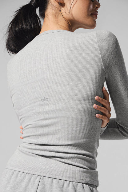 Alo Yoga Women'S Ribbed Modal Long Sleeve